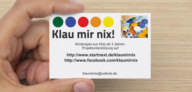 Erste Visitenkarte klau-mir-nix